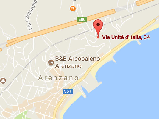 Mappa Via Unità D'Italia Arenzano